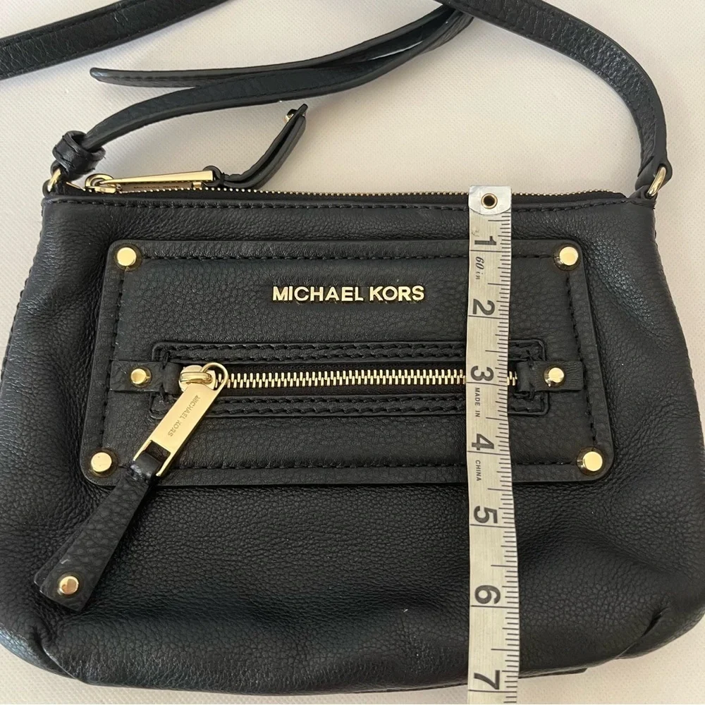 Michael Kors Black Leather Crossbody Bag